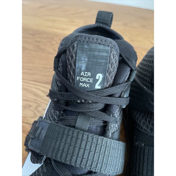 Nike Mens Air Force Max II AV6243-002 Black/White-Black Size 8 Clean Casual - Picture 7 of 12